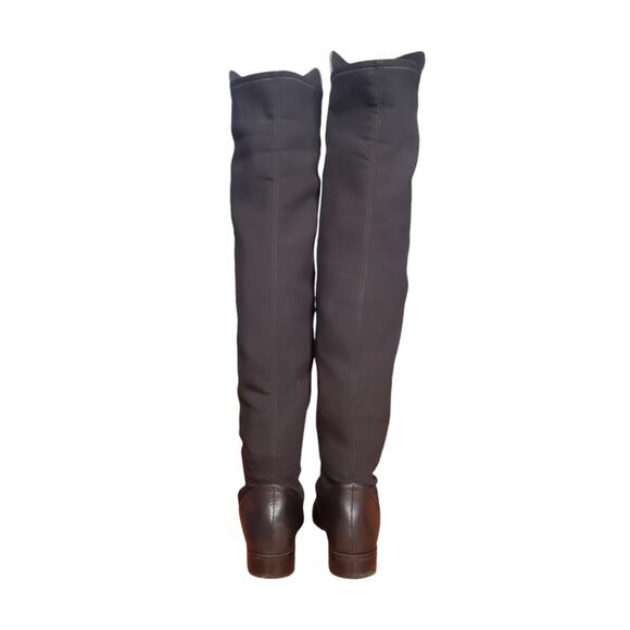 Stuart Weitzman Langdon Over The Knee Boot 5050 Leather Black Size US 9.5 - Picture 5 of 10